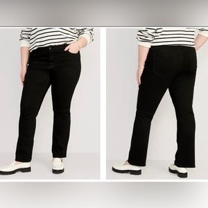 Plus-Size 26, NWT’s, Old Navy black jeans, mid-rise Kicker boot cut